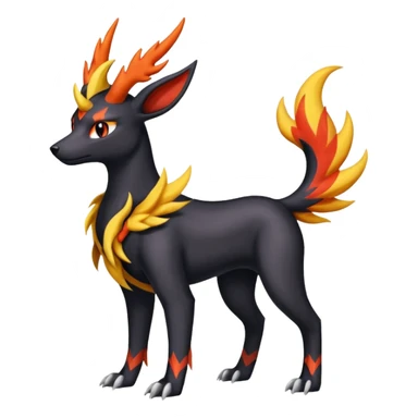 
Canine-Houndoom-Xerneas-Salandit-Noibat-Flareon-Fakémon-fusion (full body) sticker