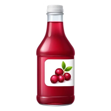 Bottle cranberry juice sticker