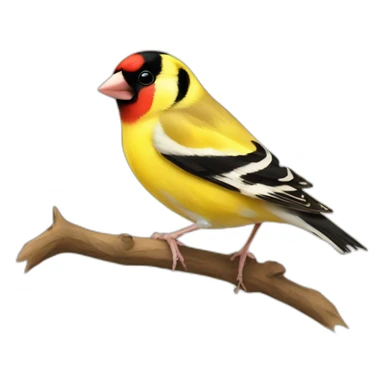 goldfinch bird cute red sticker