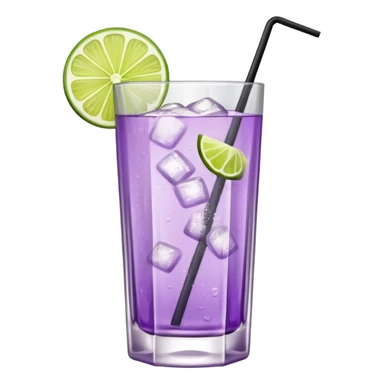 Cocktail light purple with high glass sticker