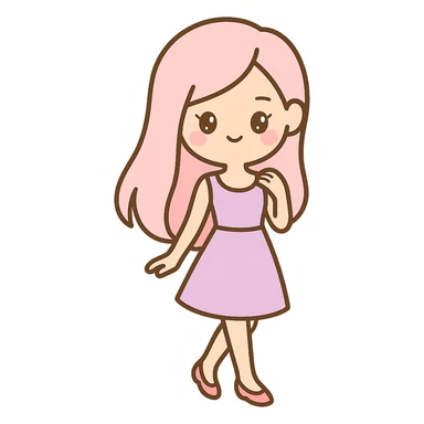 Rosé from Blackpink, full body, elegant pose sticker