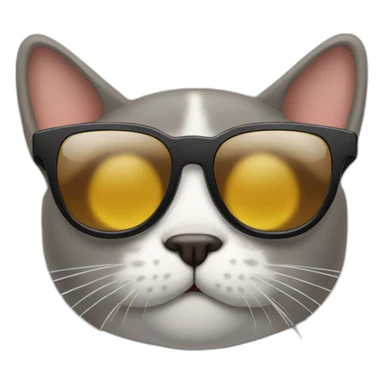 Gato con gafas y zapatos  sticker