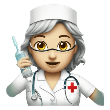 Nurse putting in an IV sticker