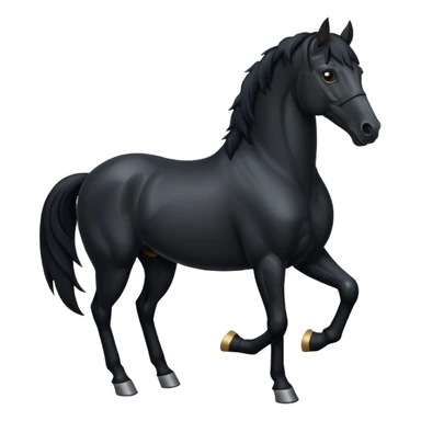 Black horse sticker