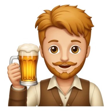 Schnitzel mit einem Bier in der hand sticker