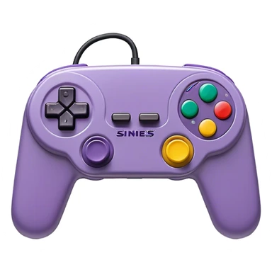 Clash of Clans aesthetic: Cinematic Playful SNES Controller Portrait Emoji, rendered in a 3D vector-style similar to standard emojis with minimal shading and bold, simplified shapes. A compact, distinct form with signature details, softly glowing with a nostalgic gaming charm. Simplified yet unmistakably iconic, highly detailed and consistent, glowing with a soft radiance and high shine. Stylized with a touch of retro gaming magic and a soft glowing outline, capturing the essence of a beloved gaming relic with a friendly, playful manner! sticker