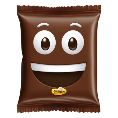 Chocolate in a wrapper with the inscription snaqer Chocolate in a wrapper with the inscription snaqer sticker