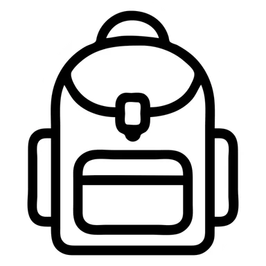 Icon school backpack  sticker