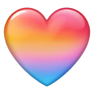 Ombré red orange yellow pink blue  heart 2016 vibes sticker