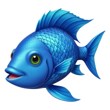 A fish holding a plant with its mouth sticker