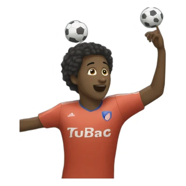 garçon qui reve de marquer un goal au foot sticker