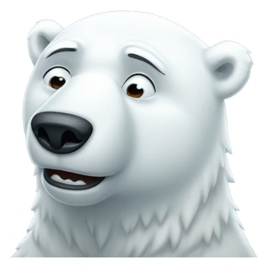 Polar bear crying sticker