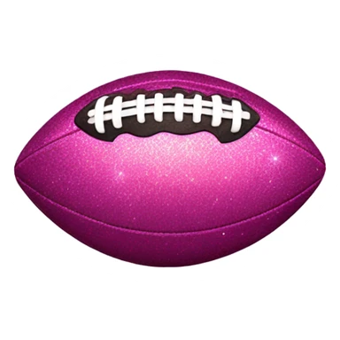 Pink ombre football with glitter realistic  sticker
