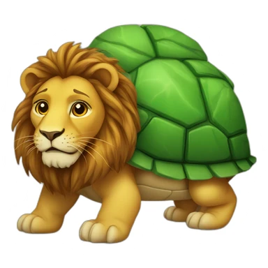 Lion sur une tortue sticker