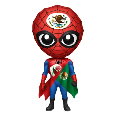 Spider-Man with a Mexican flag sticker