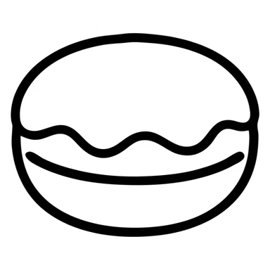 Boston cream donut with chocolate glaze and custard filling sticker