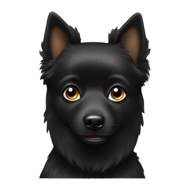 Black Spitz Dog sticker