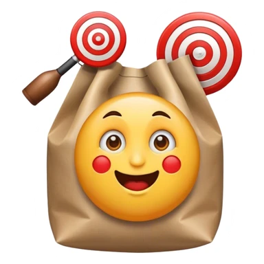 I need a emoji that just looks like a normal emoji holding a target bag sticker