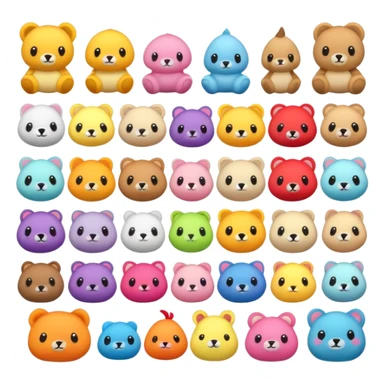Beautiful plush toys sticker