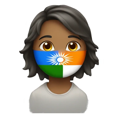 India flag wit lov sticker