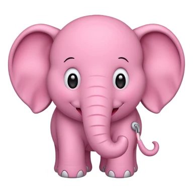 make a pink elephant emoji sticker