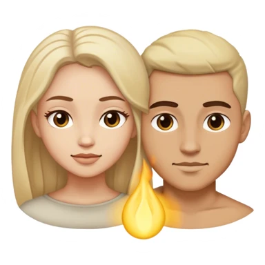 Female and male Souls intertwined  sticker