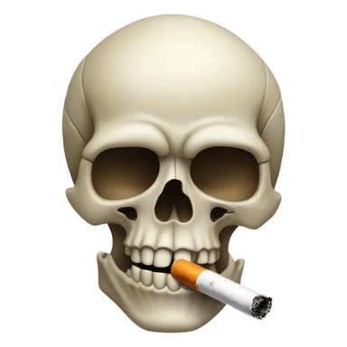 skull with cicarette sticker