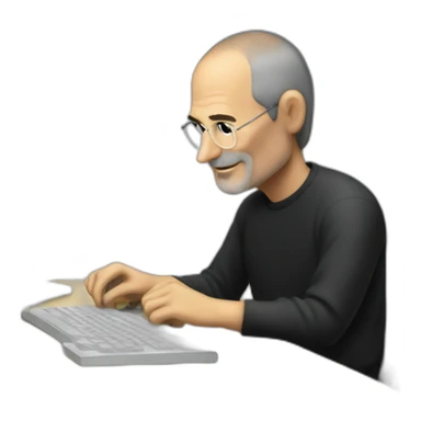 Steve jobs working on pc sticker
