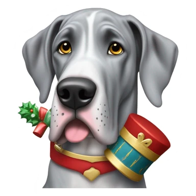 Merle grey Great Dane with a nutcracker  sticker
