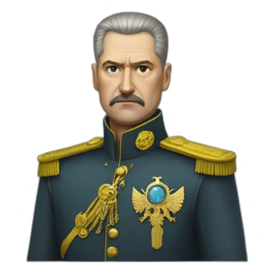 Cyberpunk Ukrainian dictator sticker