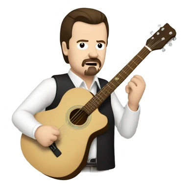 David Brent playing the guitar sticker
