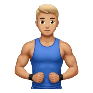 young guy in gym sticker