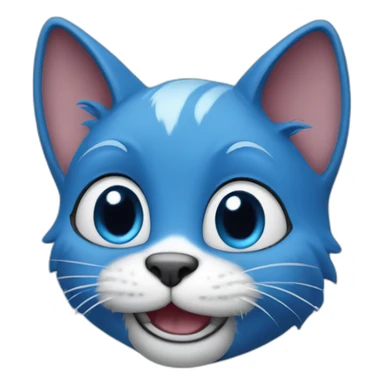 Smurf blue cat sticker