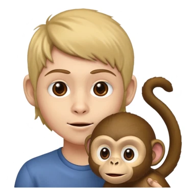 Flushed Face & Monkey  sticker