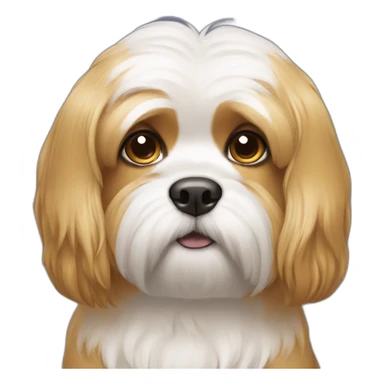 honey shitzu dog sticker