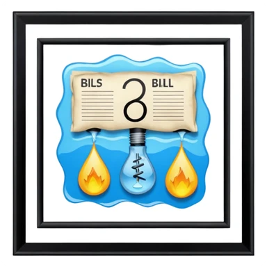 gastos comunos, luz, agua, gas sticker