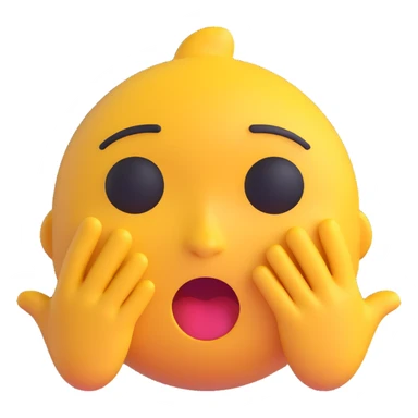 sobbing face 3D emoji style sticker