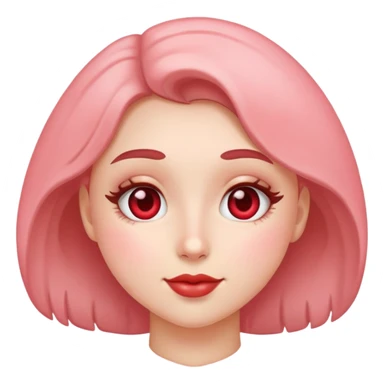 heart eyes with rosey cheeks  sticker