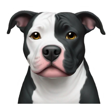 Black and white pitbull with ugly christmas sweater sticker