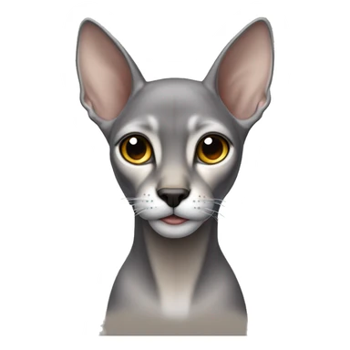 Silver Abyssinian missing left ear sticker