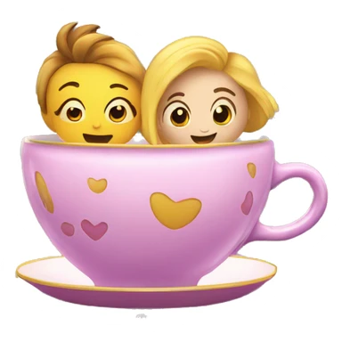 teacups ride in amusement park sticker