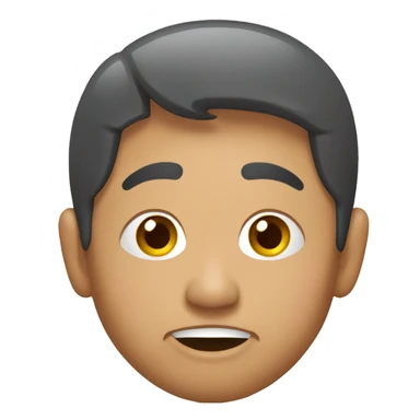 Kyrgyz man have a surprised sticker