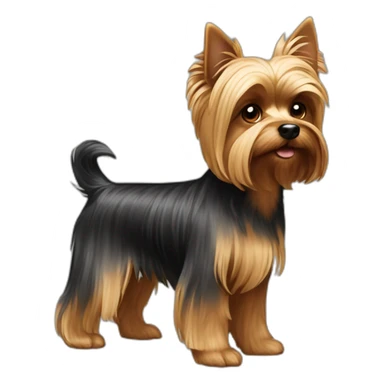 dog yorkshire terrier full body sticker