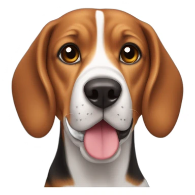 beagle brown head sticker
