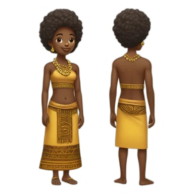 Écureuil avec une tenue africaine traditionnel sticker