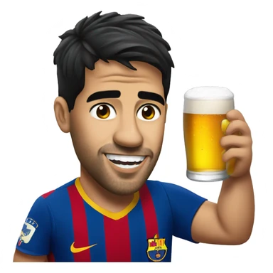 Luis Suárez drink beer sticker