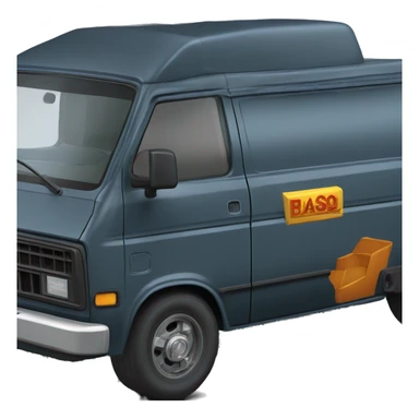 Premium 1985 Dark Trooper Chevy Astro delivery van  sticker