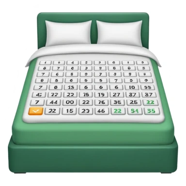 duvet with excel spreadsheet (no bed frame) sticker