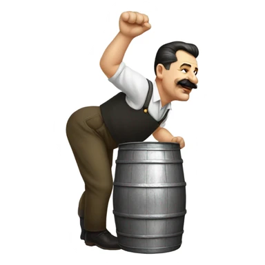 Stalin doing a keg stand sticker