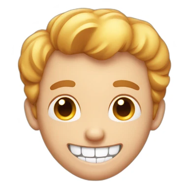 Man with teeth like a mouse, cute sticker